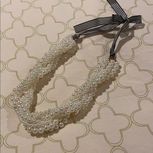 Handmade twisted pearl necklace